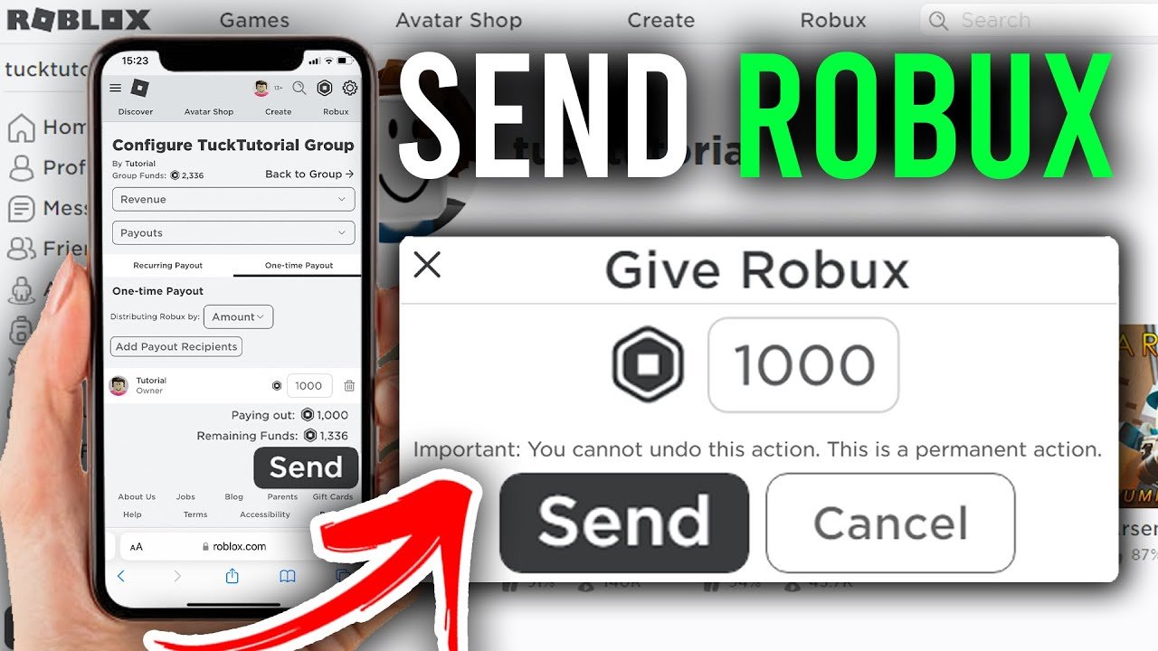 How to gift someone robux on mobile